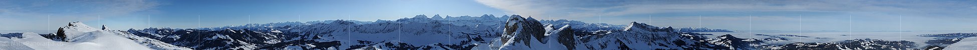 360° Grosspanorama Berner Alpen von der Schrattenfluh