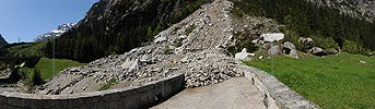 Panorama of a landslip