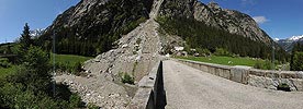 Panorama of a landslip