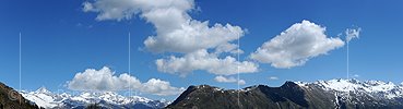 Panoramafoto Freundlicher Wolkenhimmel