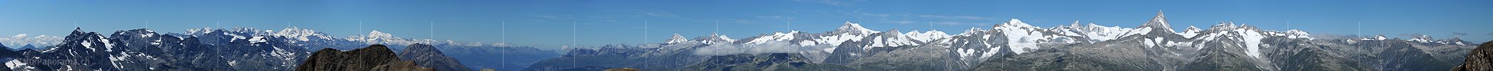 Panoramabild Walliser Alpen und Berner Alpen