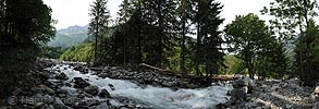 Panorama mudflow Spreitgraben (Spreitlauigraben, Grimselpass, Switzerland)