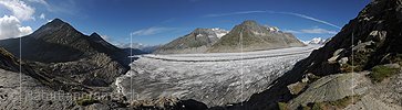 Panoramabild Grosser Aletschgletscher (Stand 9.2010)