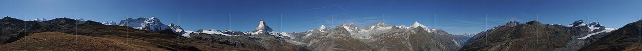 360° Panorama view Swiss Alps with Matterhorn (Switzerland)