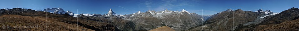 Gigapixelpanorama Matterhorn und Zermatt