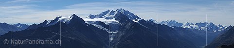 Hochauflösendes Panoramabild Mischabel vom Augstbordhorn