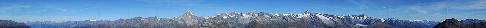 Panoramic picture the Bernese Alps of the Spitzhorli