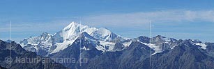 Panoramic image Weisshorn group (Swiss Alps)