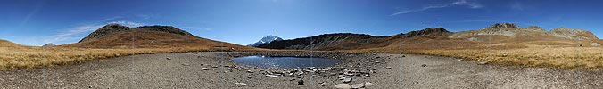 Panoramic picture lake Undre Rossu (Simplon area)