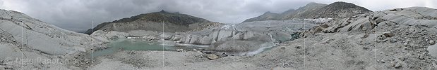 Panoramafoto Rhonegletscher (Stand September 2010)