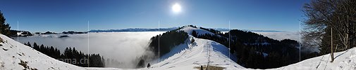 Panoramabild Nebelmeer von der Hohmatt
