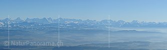 Panorama Berner Alpen und das Mittelland von der Hasenmatt