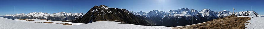 Gipfelpanorama Burstini (Binntal)