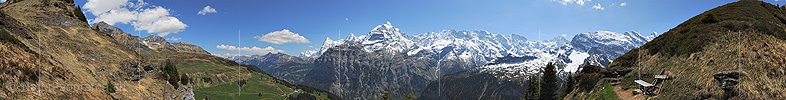 360° Panoramafoto Lauterbrunnental und Berner Alpen