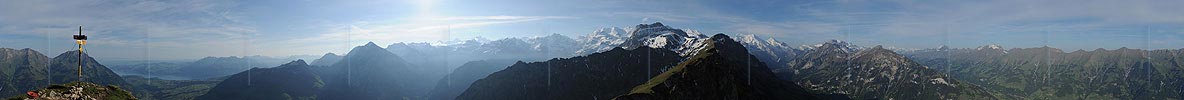 Summit panorama Gehrihorn (Kiental/Kandertal, Berner Oberland, Switzerland)
