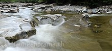 Panoramabild Bergbach (Langzeitbelichtung)