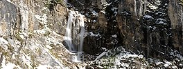 Panoramabild Wasserfall über Dolomitstufe