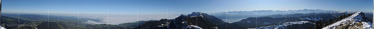 360° Panorama view Stäfeliflue (Pilatus, Switzerland)