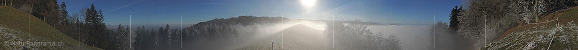 360° Panoramic image Rime of the fog line
