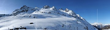 Gigapixel-Panoramabild Schinhornmassiv im Winter