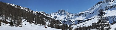 Gigapixel Panoramabild Winterlandschaft mit Ofenhorn