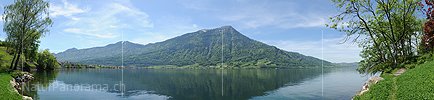 Panoramafoto Rigi und Zugersee