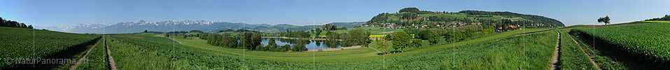 Gigapixel panorama landscape on Gerzensee