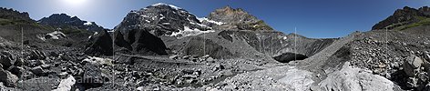 360° Panoramabild Gamchigletscher