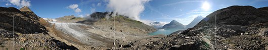 360° Panoramabild Griesgletscher (Stand 8.2012)