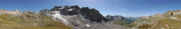 360° Panoramic photo Ofenhorn and Tälli glacier (Binntal)