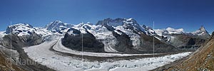 Panoramic photo Gorner and Zermatt four thousand