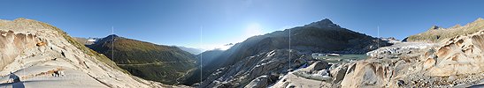 360° Panoramafoto Rhonegletscher (Stand 9.2012)