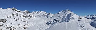 Panoramabild Grosser Aletschgletscher von der Moosfluh (Aletscharena)