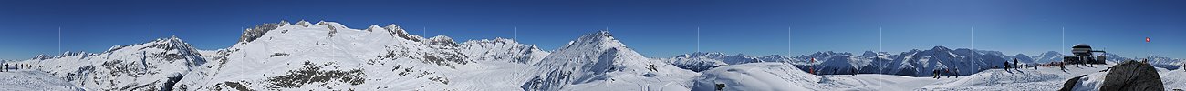 360° Gipfelpanorama Moosflue (Winterlandschaft)