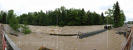 Panorama Flood on the river Emme from 1.6.2013