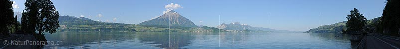 Panorama Lake Thun near Merligen