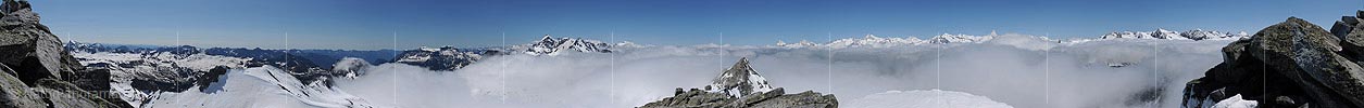 360° Summit panorama Grosses Schinhorn