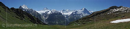 Gigapixel-Panorama photo Wetterhorn, Schreckhorn and Co.