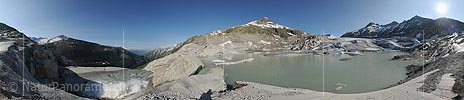 360° Panorama photo Glacial lake at the Rhone Glacier (Date 7.2013)