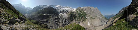 P013141: Panoramafoto Fieschergletscher (Grindelwald) und Unterer Grindelwaldgletscher (Stand 7.2013)