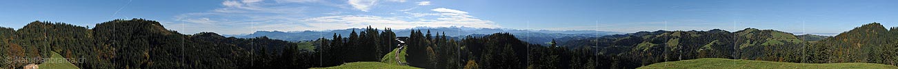 360° Panorama photo Napfbergland im Emmental