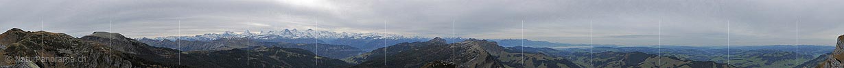 360° summit panorama Trogenhorn (Bernese Oberland)
