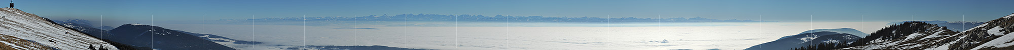 Panoramafoto Alpenpanorama vom Chasseral