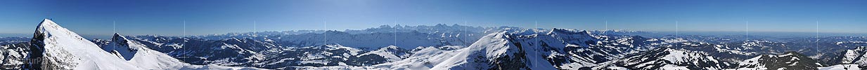 360° Summit panorama Hengst (Schrattenfluh)