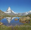 Grossfoto Spiegelung des Matterhorns im Riffelsee