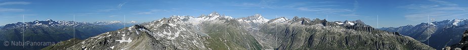 Panoramafoto Östliche Berner Alpen vom Sidelhorn