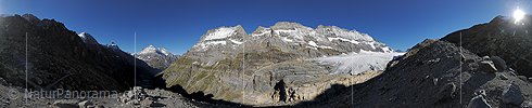 360° Panoramafoto Kanderfirn und Alpetligletscher (Stand 9.2014)