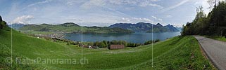 Panoramic photo Buochs and Vierwaldstättersee