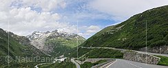 Panoramfoto Furkapass und Furkapass