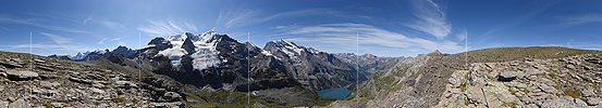 360° Panoramafoto Blüemlisalp und Oeschinensee